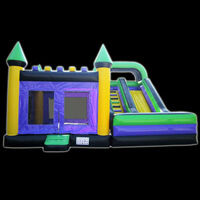 Purple Water Slide Bounce House