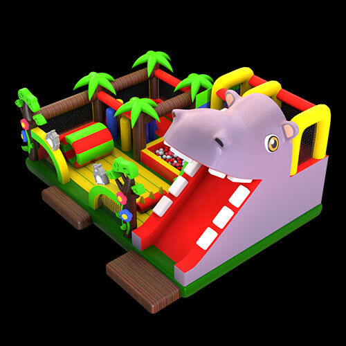 Funny~l;Hippo~l;jumping~l;castle~l;with~l;slide