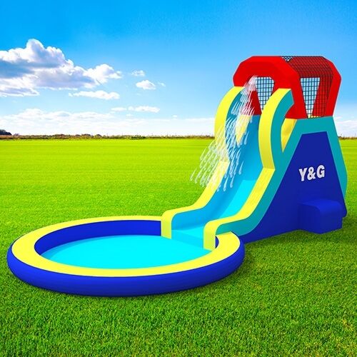 Small single slide with splash waterpoolYGIP-17