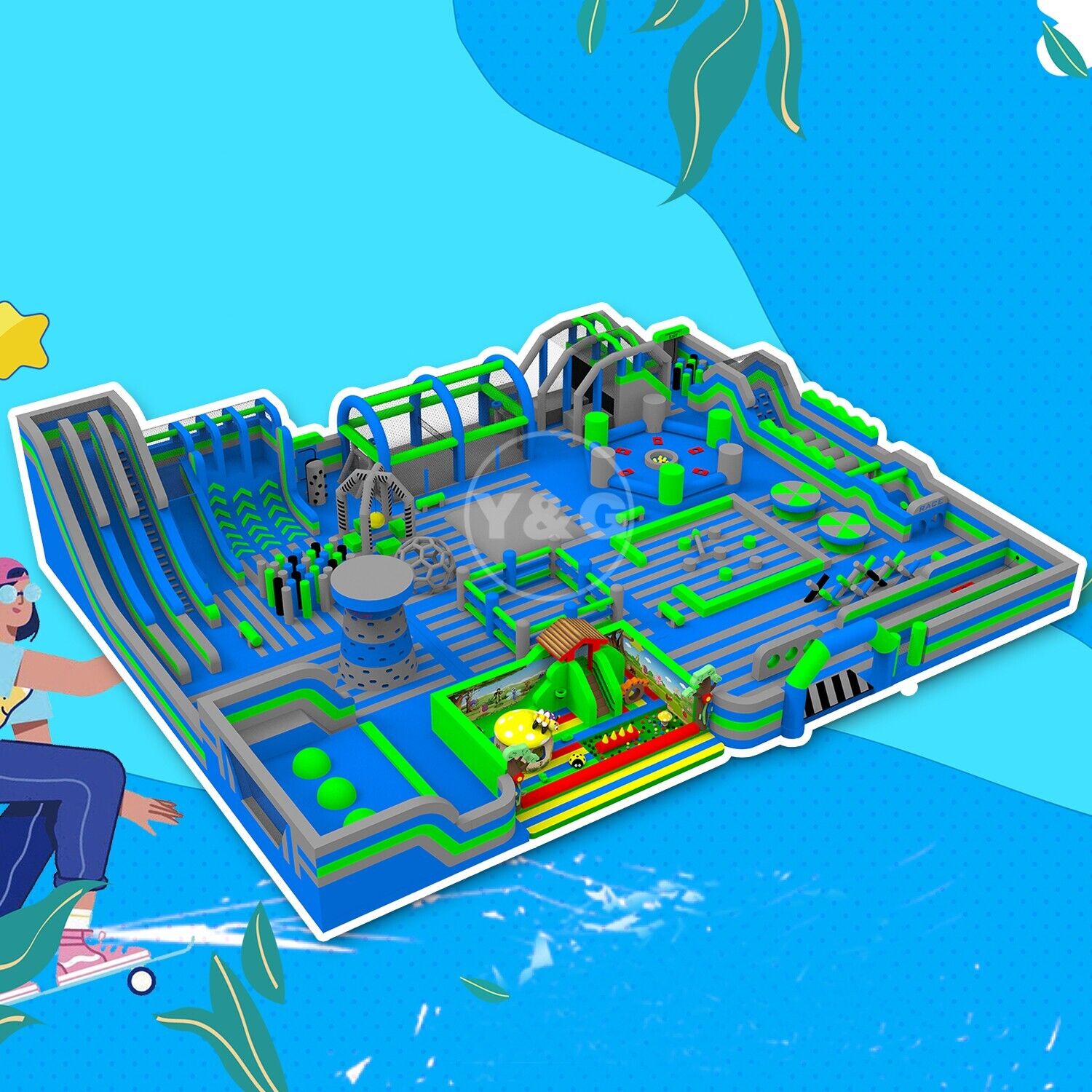 Summer Party Adult Inflatable ParkYGIP-17