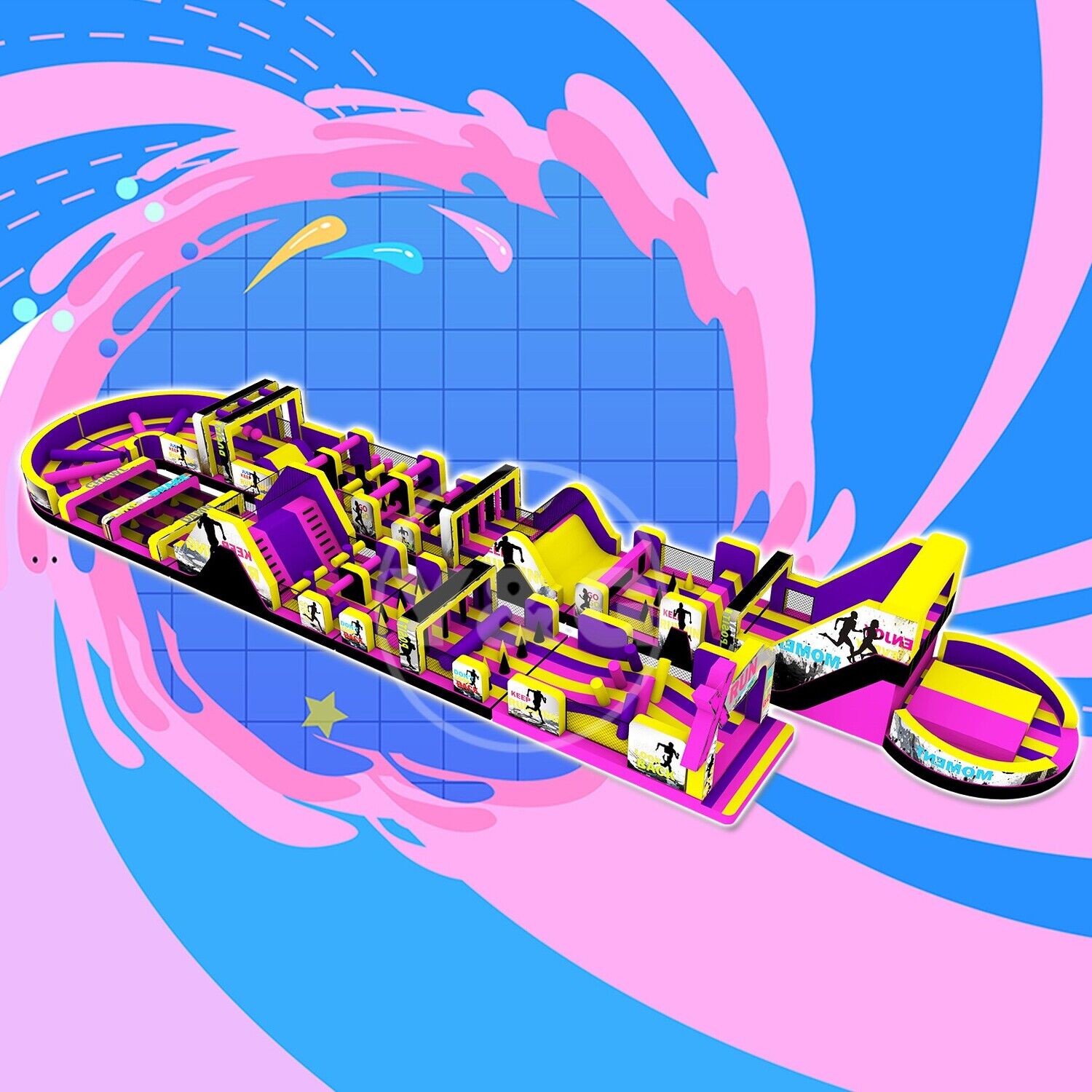 Outdoor Big Inflatable Obstacle CourseYGIP-17