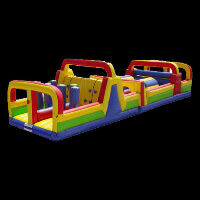 Inflatable obstacle course jumping castle