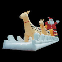 Deer~l;and~l;Santa~l;inflatable~l;christmas